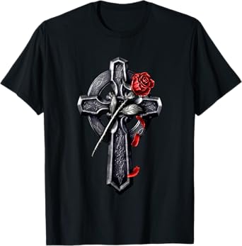 Faith Cross Rose Jesus Christian Lover T-Shirt