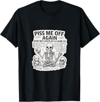 Duct Duct Tape Skeleton Funny Sarcastic Halloween Design T-Shirt
