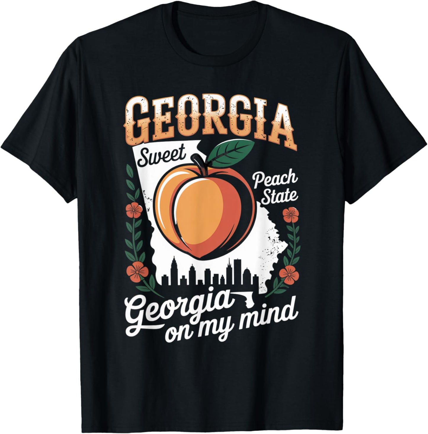Georgia Peach State Graphic Southern Pride Souvenir T-Shirt