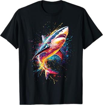 Colorful Shark Lover T-Shirt
