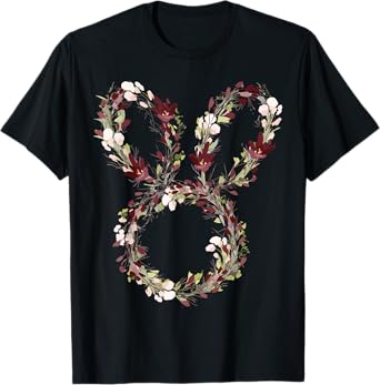 Floral Easter Bunny Flowers Rabbit Happy Easter T-Shirt