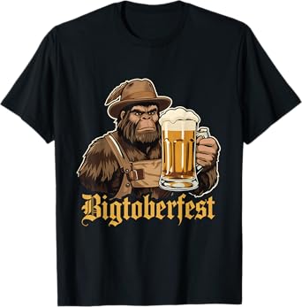 Funny Bigfoot Bigtoberfest Oktoberfest Beer Drinking Team T-Shirt