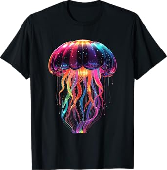 Glowing Rainbow Jellyfish T-Shirt