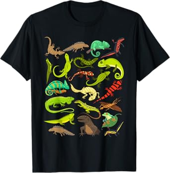 Different Types of Lizards Boys Kids Girl Educational Lizard T-Shirt