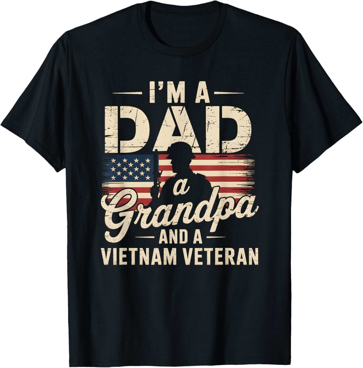 Dad Grandpa Vietnam Veteran Vintage Men's grandpa dad T-Shirt