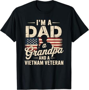 Dad Grandpa Vietnam Veteran Vintage Men's grandpa dad T-Shirt