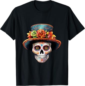 El Jefe Sugar Skull Men Dia De Los Muertos El Jefe T-Shirt