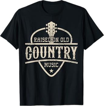 Raised On Old Country Music 80s 90s Vintage Southern Music T-Shirt