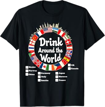 Adult Vacation Drinking Countries International National T-Shirt