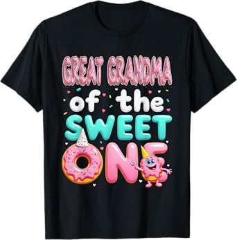 1st Birthday Donut Great Grandma Of The Sweet One T-Shirt