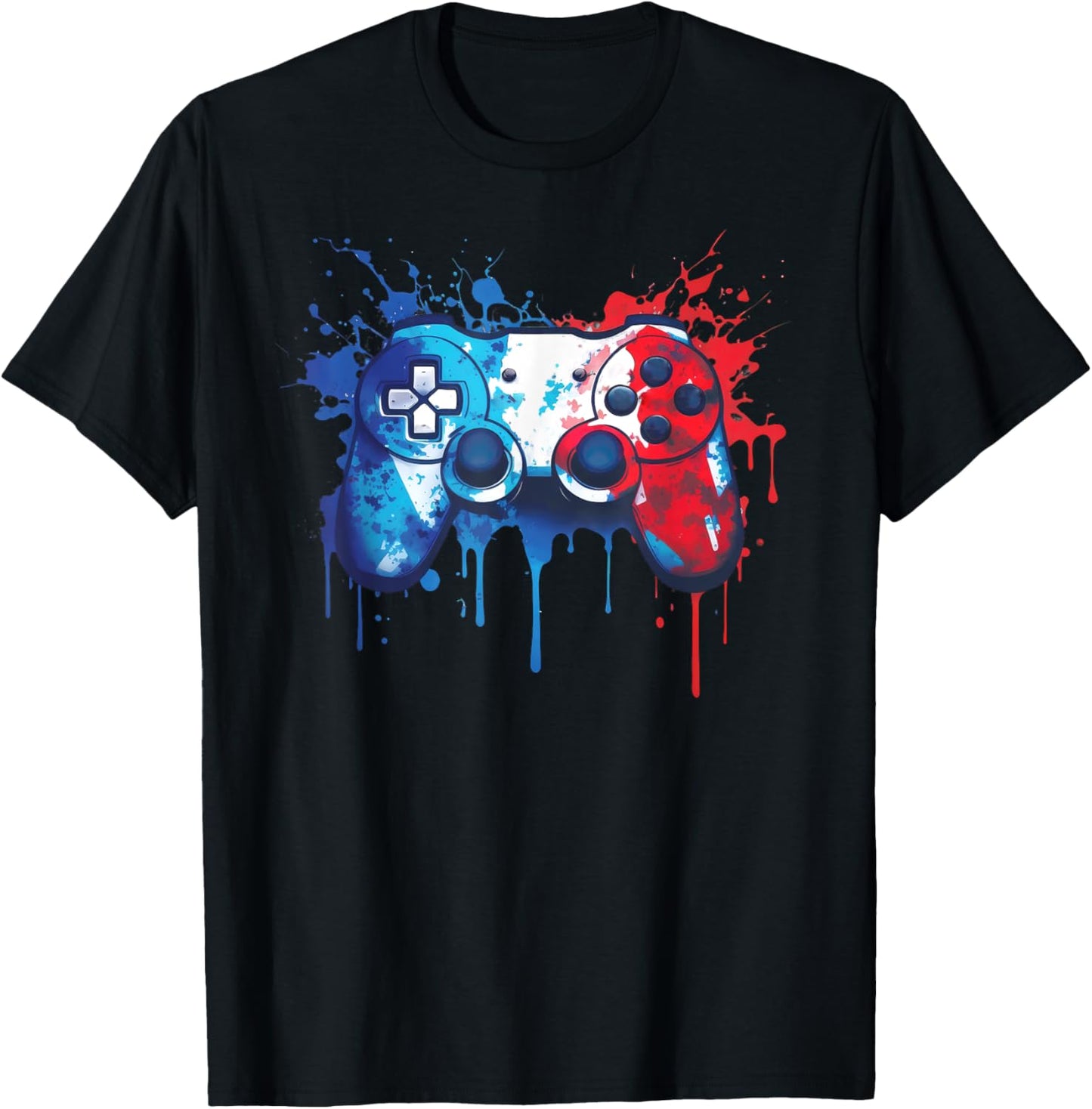 Patriotic Gamer - Red White Blue 4th of July Video Game T-Shirt