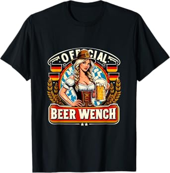 Oktoberfest Official Beer Wench German Flag Drinking Team T-Shirt