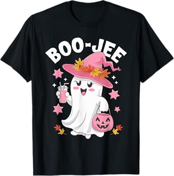 Boo Jee Halloween Boujee Boo Jee Ghost Pink T-Shirt