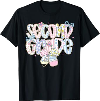 Second Grade Coquette Bow First Day Of School Back To School T-Shirt