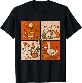 Funny Fall Autumn Pumpkin Latte Goose Lover Pumpkin Spice T-Shirt