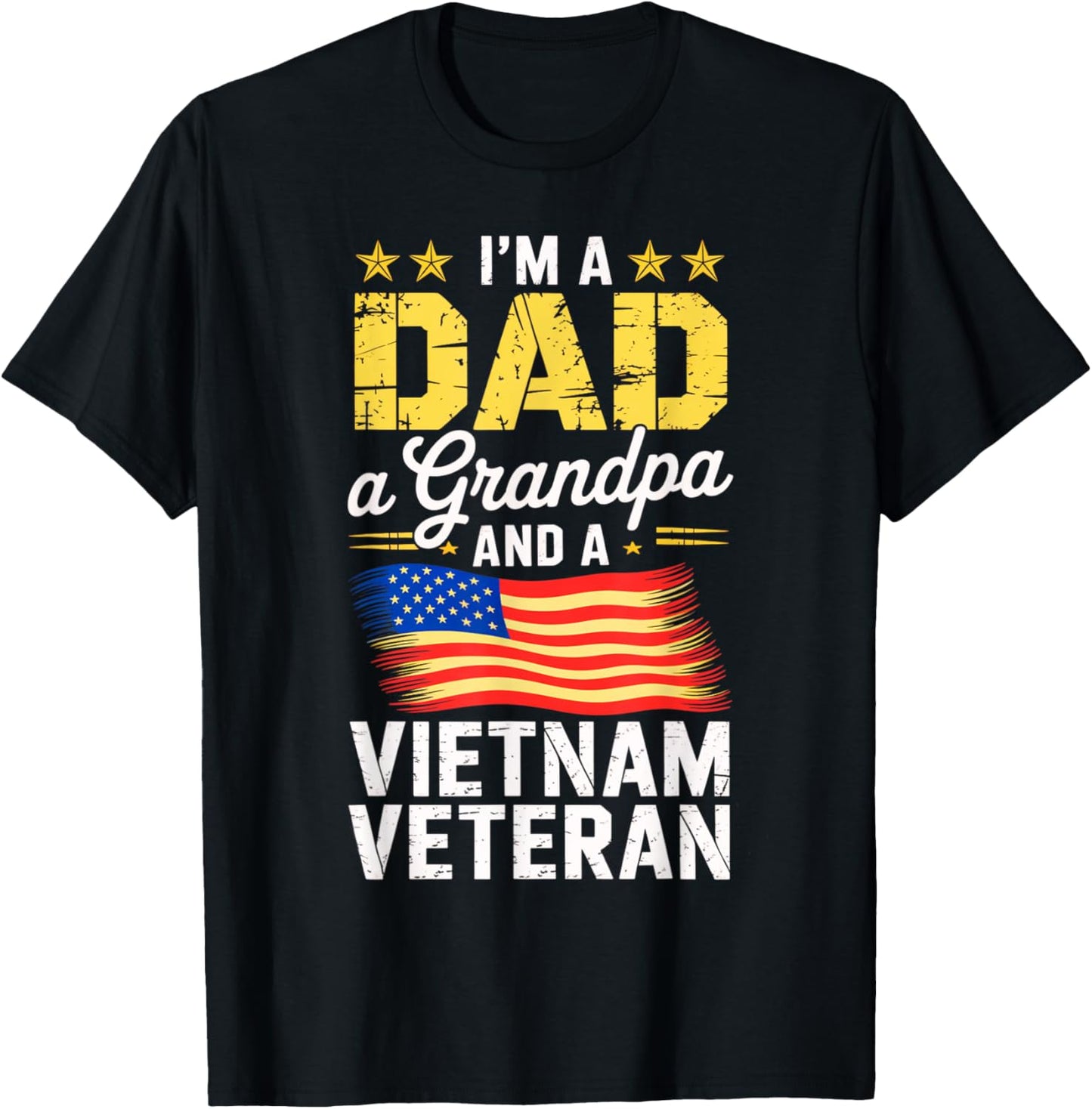 Dad Grandpa Veteran Vietnam Veteran Vintage for Men Grandpa T-Shirt