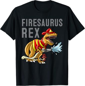 Funny Firefighter Art For Kids Toddlers Fireman Firefighter T-Shirt