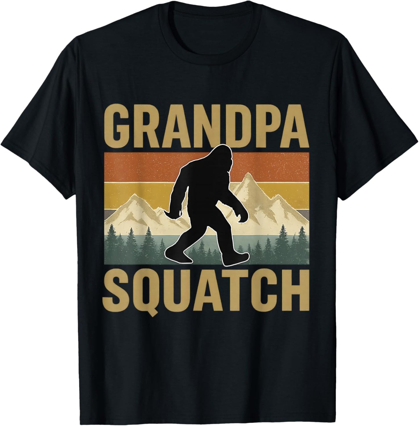 Grandpa Squatch Bigfoot Grandpa Sasquatch Yeti Family T-Shirt