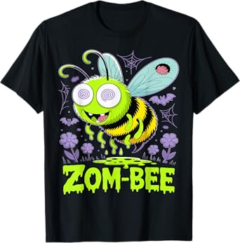 Zom-Bee Cute Zombie Bee Funny Halloween Tee T-Shirt