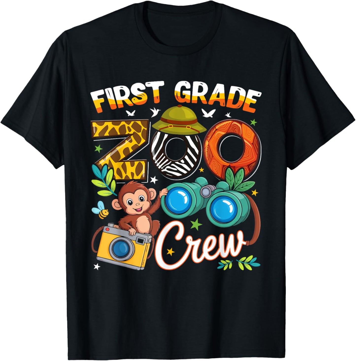 First Grade Zoo Field Trip Squad Matching Teacher Kids T-shirt by TeeBrew