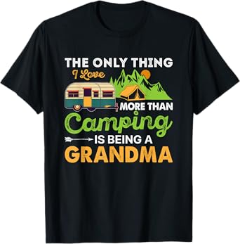 Camp Grandma Retro Vintage Outdoor Tee Women's Camping T-Shirt