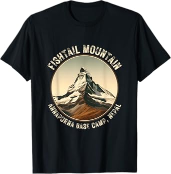 Annapurna Base Camp Machhapuchhre Fishtail Vintage Mountain T-Shirt