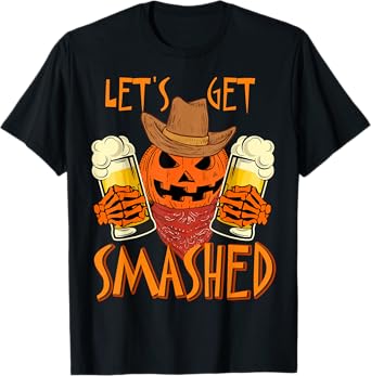 Let's get smashed Pumpkin Drink, Halloween Beer Oktoberfest T-Shirt