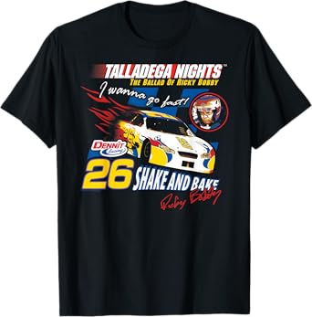 Talladega Nights Dennit 26 I Wanna Go Fast Racing Movie T-Shirt