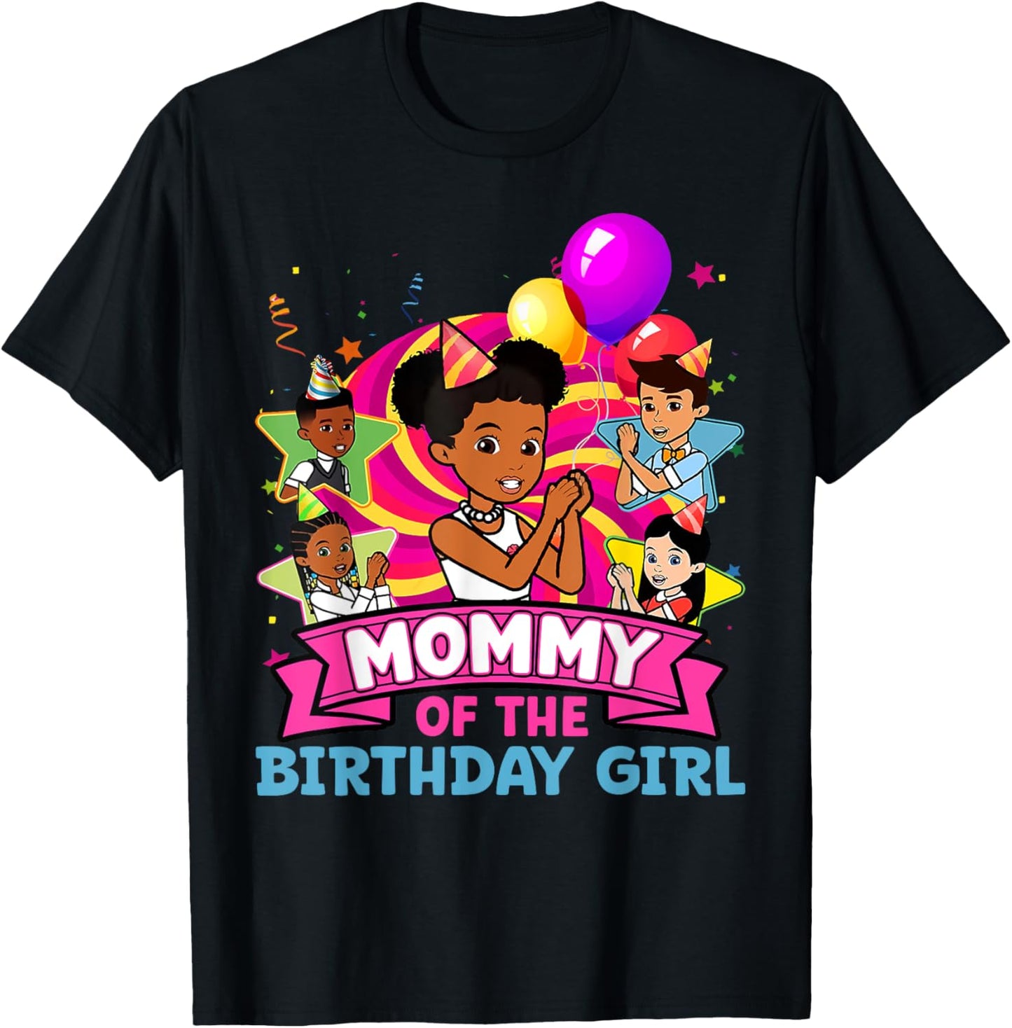 Mommy the Birthday Girl Party Pink Doll Family Decorations T-Shirt