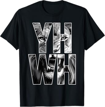 Yhwh Lion Of Judah Yahweh In Hebrew Jesus Christian T-Shirt