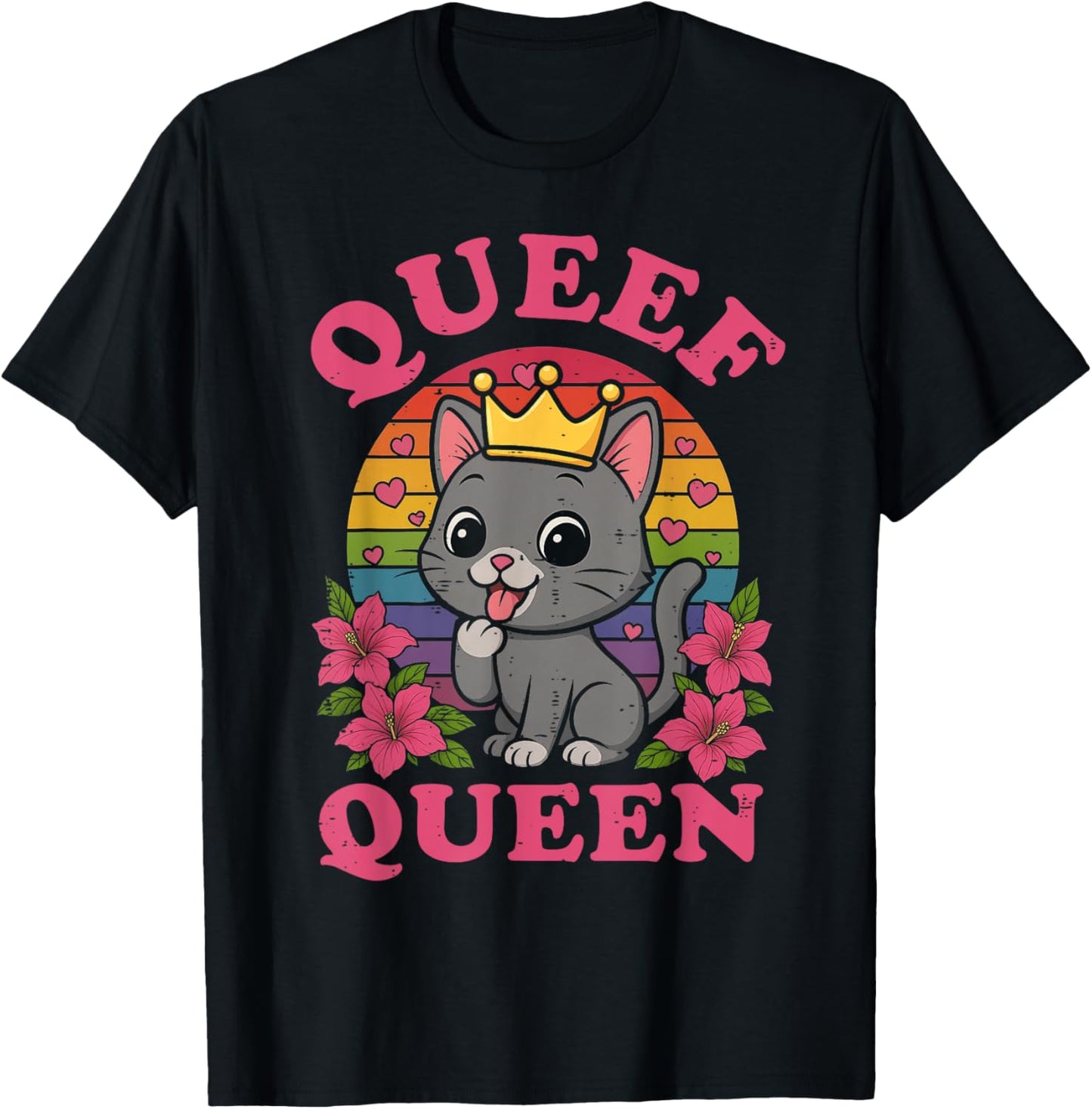 Inappropriate Funny Queef Queen Embarrassing Mens Womens T-Shirt