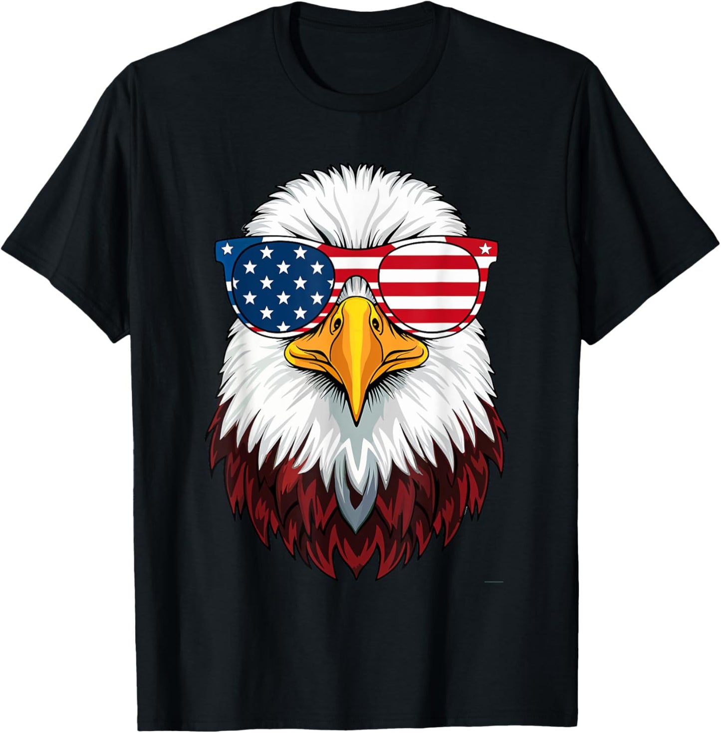 American Flag Patriotic Eagle Shirt Men Boys 4th of July T-Shirt