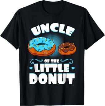 Uncle Of The Little Donut Gender Reveal Uncle Announcement T-Shirt