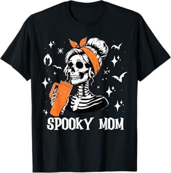 Retro Spooky Mom Halloween Costume Women Spooky Mama T-Shirt