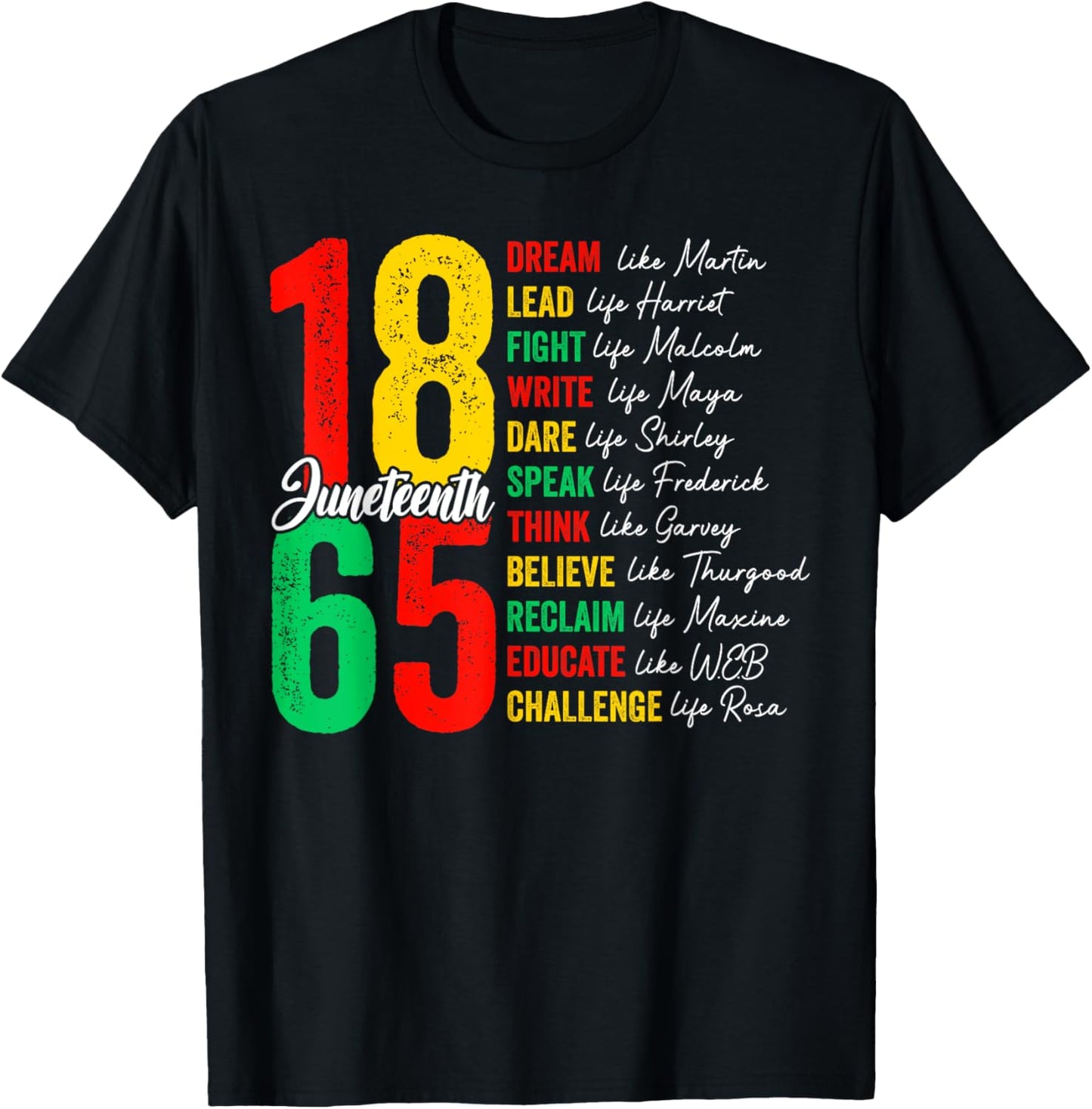 Juneteenth Dream Like Leaders Black History Women Men T-Shirt