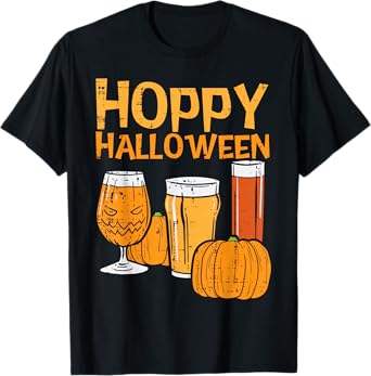 Hoppy Halloween Funny Dad Halloween Beer Men Grandpa Uncle T-Shirt