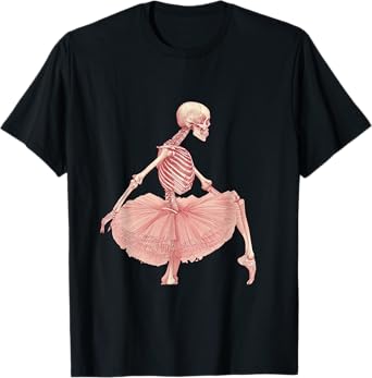 Skeleton Ballerina Art Ballet Skeleton Design Dance of Death T-Shirt