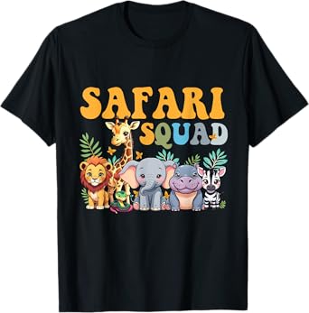 Safari Squad Zoo Jungle Animal Birthday Family Matching T-Shirt