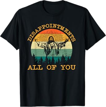 Vintage 1977 Tee Disappointments All You Jesus Christian T-Shirt - Unisex-Adults, Black, Small, Short Sleeve, T-Shirt