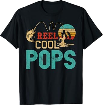 Fishing Reel Cool Pops Father’s Day Gift for Fisherman Pops T-Shirt