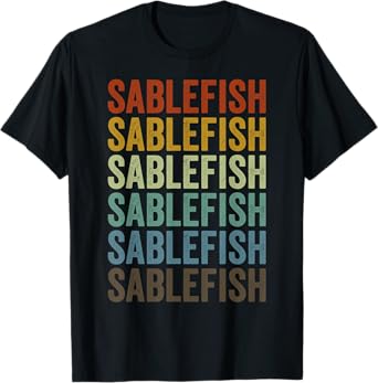 Sablefish Fish Retro T-Shirt