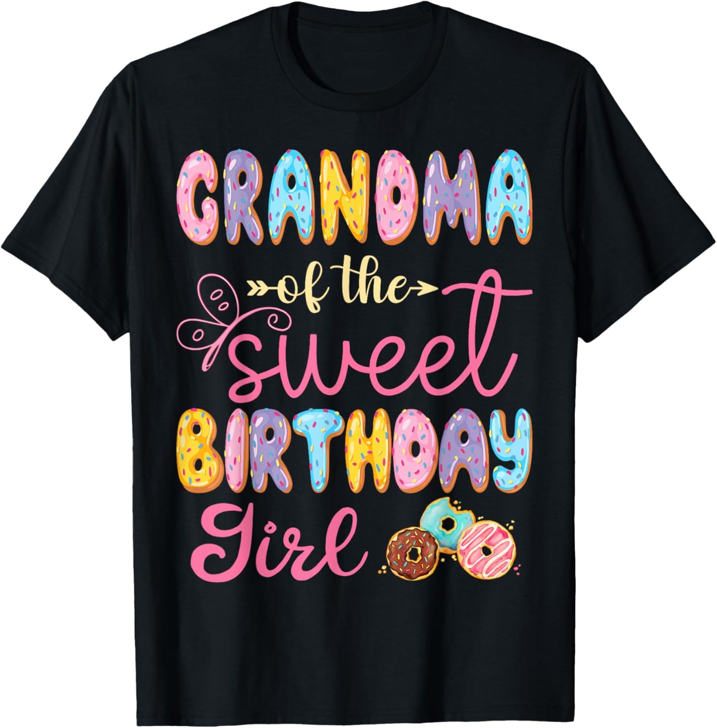 Grandma Of The Sweet Birthday Girl Donut Lover Party T-Shirt
