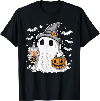 Ghost Milktea Ghost Drinking Bubble Tea T-Shirt