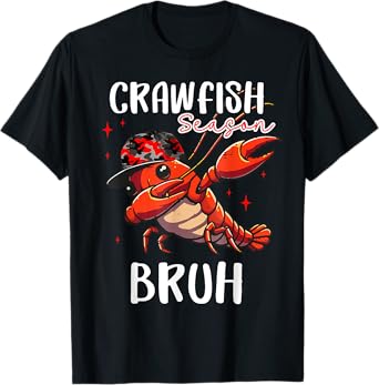 Crawfish Season Bruh Crawfish Hat Boy Seafood Festival T-Shirt