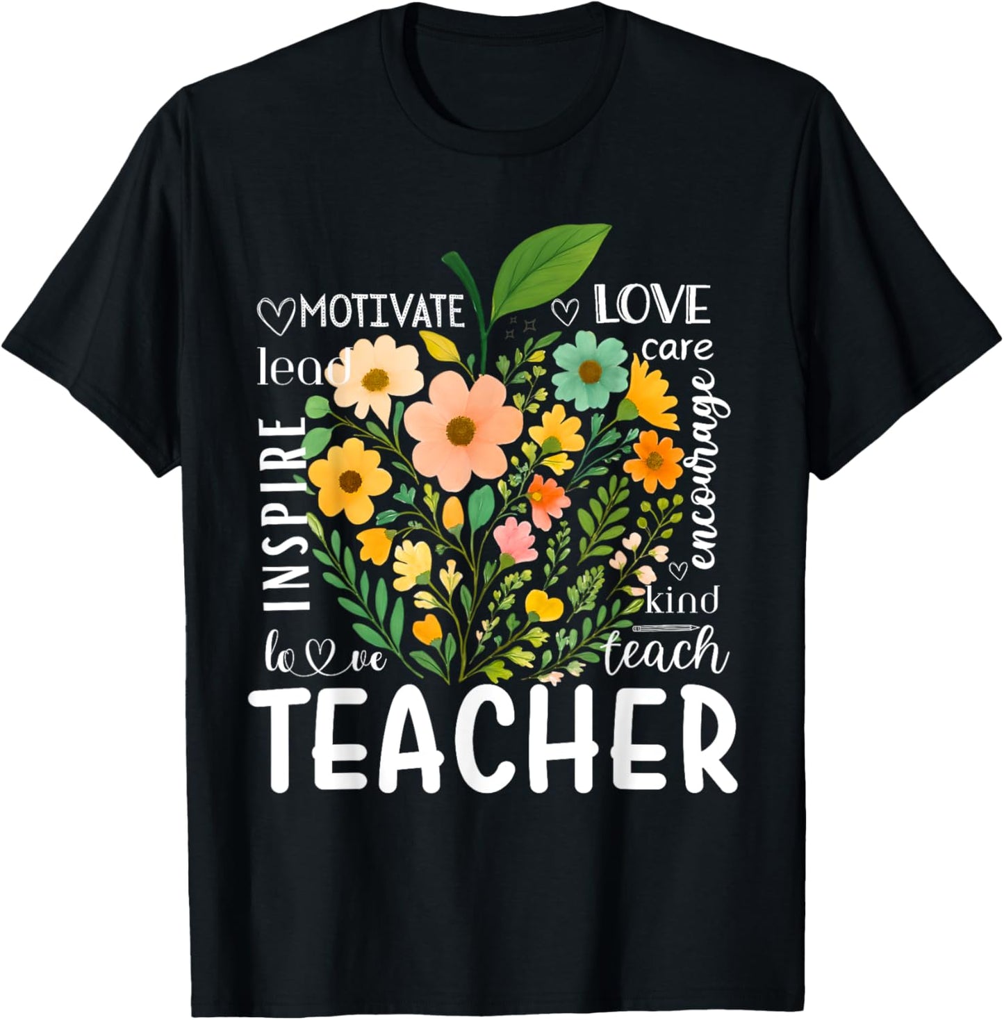 Teachers Educators Appreciation Inspire Teach Encourage Motivational T-shirt by TeeBrew