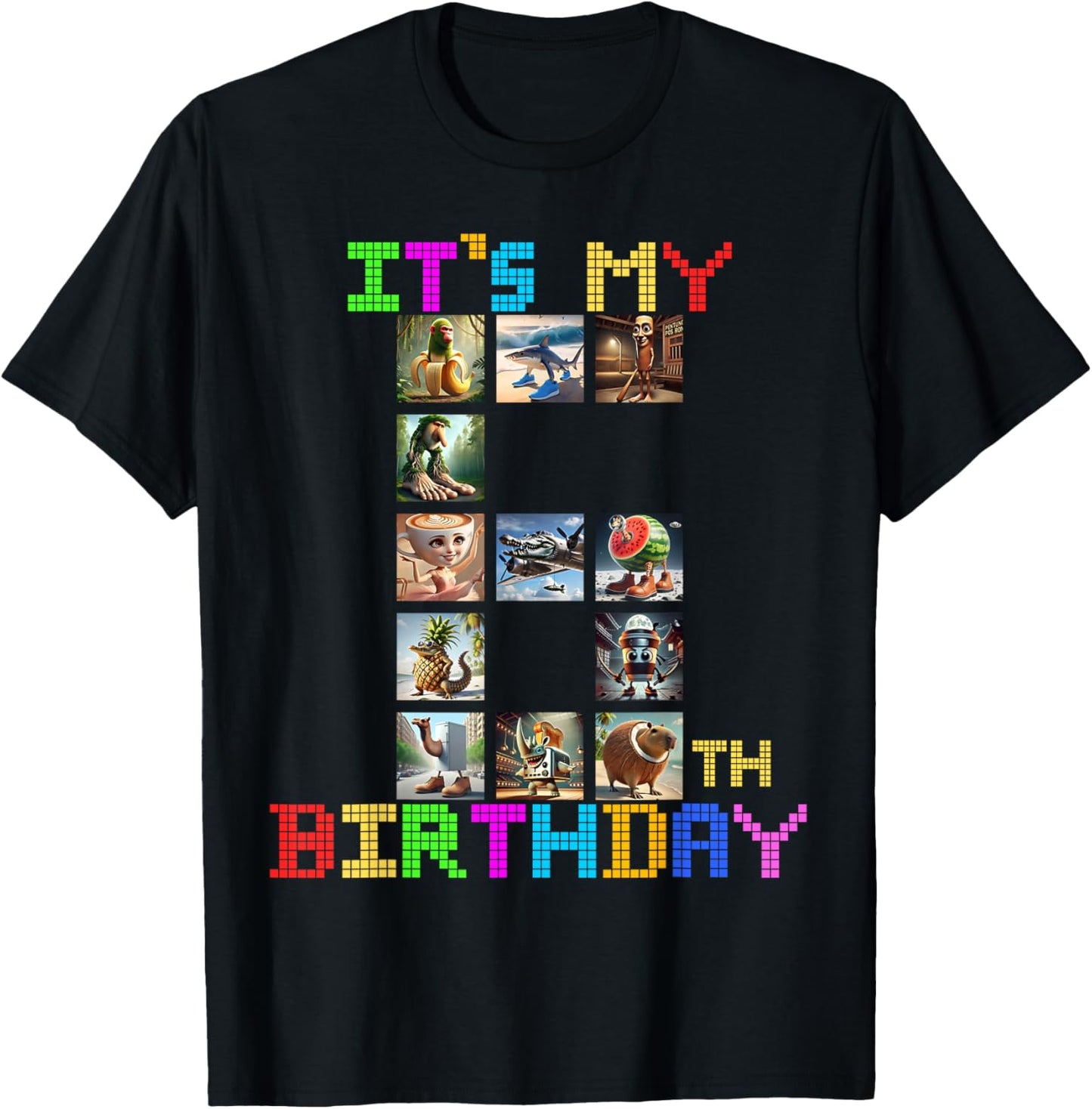It's My 6th Birthday Funny Italian Brainrot Meme Boys Girls T-Shirt