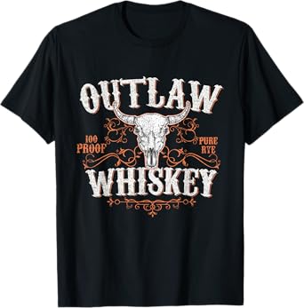 Outlaw Whiskey Country Vintage Graphic T-Shirt
