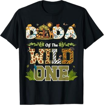 Dada Of the Wild One 1st Birthday Jungle Safari Birthday T-Shirt