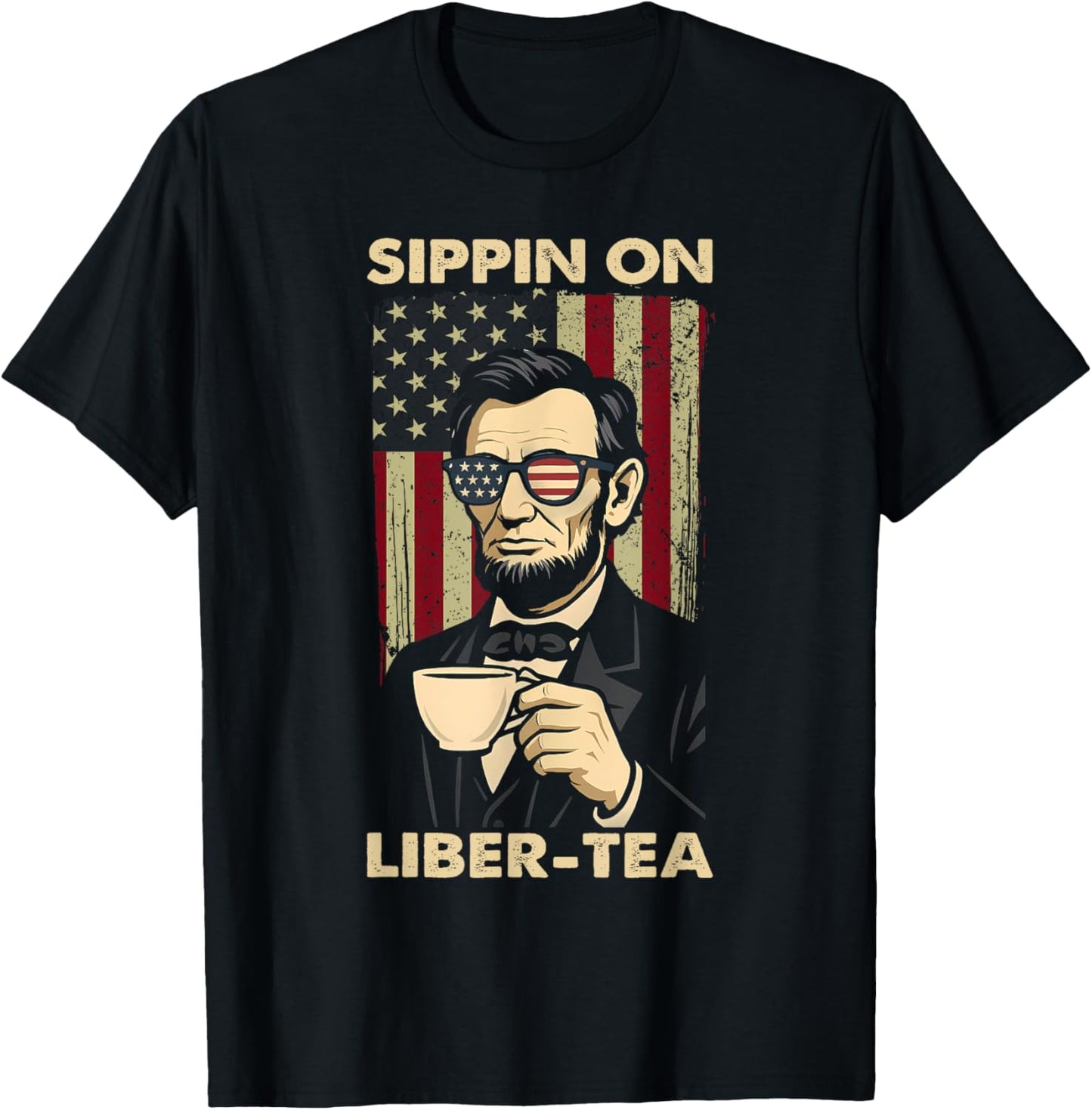 Funny 4th Of July Sippin On Liber-Tea Liberty Independence T-Shirt