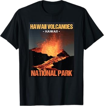 Hawaii Volcanoes National Park Poster Design T-Shirt